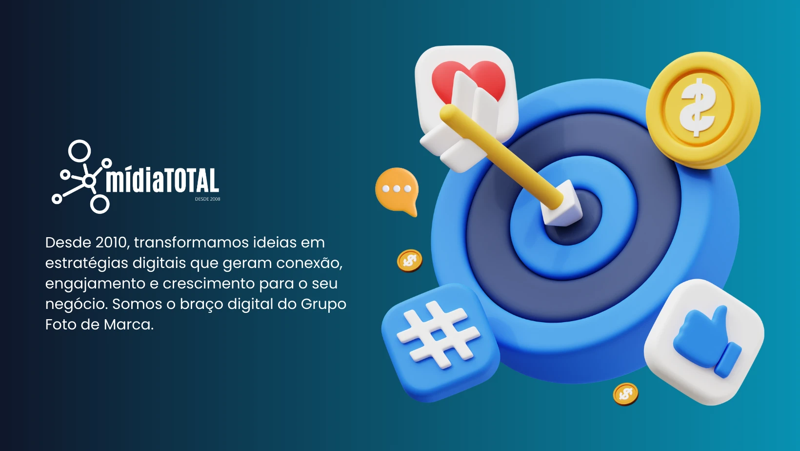Imagem de marketing digital e redes sociais